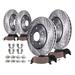 2014-2015 Infiniti QX50 Front and Rear Brake Pad and Rotor Kit - Detroit Axle