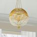 Crystorama Duval 21" Wide Antique Gold Metal Chandelier