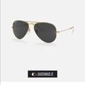 Ray-Ban Accessories | Authentic Black Lense Gold Frame Aviator Rayban Sunglasses | Color: Black/Gold | Size: Os