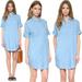 Madewell Dresses | Madewell Courier Shirtdress Blue Xxs | Color: Blue | Size: Xxs