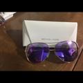 Michael Kors Accessories | Nwt Michael Kors Mk5004 Chelsea Aviator Sunglasses Rose Gold W/Purple Mirror,New | Color: Purple/Silver | Size: Os