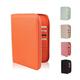 DELOA ® Maternity passport cover, examination booklet and travel document organiser (orange), 3-in-1 document case with compartment for vaccination certificate and passport in Saffiano faux leather