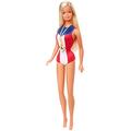 Barbie 1975 Gold Medal Doll Reproduction, Wearing Olympics-Themed One-Piece and Gold Medal Accessory. with Doll Stand and Certificate of Authenticity, Gift for Collectors
