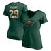 Women's Fanatics Branded Marc-Andre Fleury Green Minnesota Wild Authentic Stack Name & Number V-Neck T-Shirt