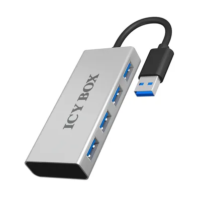 ICY BOX IB-AC6104 - USB 3.2 Gen 1 (3.1 Gen 1) Type-A - 5000 Mbit/s - Aluminium - Silber - Aluminium - Leistung - 90 mm Image