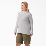 Dickies Women's Plus Cooling Performance Sun Shirt - Ash Gray Size 1X (SLFW47)