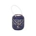 Flora Bunda 9.5" Ceramic Tabletop Lantern Ceramic in Blue | 9.5 H x 5 W x 5 D in | Wayfair YC20803E-MTNV