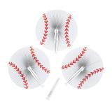 Oriental Trading Company 12 Piece Baseball Folding Hand Fans Party Favors in Black/Red | 8 W x 0.5 D in | Wayfair 13837207