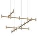 SONNEMAN Systema 28 - Light Unique Linear LED Pendant Metal in Yellow | 24.25 H x 57 W x 57 D in | Wayfair 1788.14