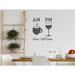 Story Of Home Decals AM Coffee PM Wine How I Tell Time Wall Decal Vinyl in Gray | 15 H x 13 W in | Wayfair KITCHEN 155g