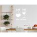 Story Of Home Decals AM Coffee PM Wine How I Tell Time Wall Decal Vinyl in White | 15 H x 13 W in | Wayfair KITCHEN 155f