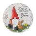 Arlmont & Co. Gunita THERE IS NO PLACE LIKE GNOME STEPPING STONE Stone in Gray | 1 H x 9.75 W x 9.75 D in | Wayfair