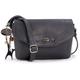 Catwalk Collection Handbags - Small Leather Cross Body Bag For Women - Flapover Shoulder Bag - Adjustable Crossbody Strap - FLORENCE - Black