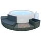 Entourage rotin pour spa Bestway Lay-Z-Spa ø 180 cm - Gris Anthracite - Anthracite