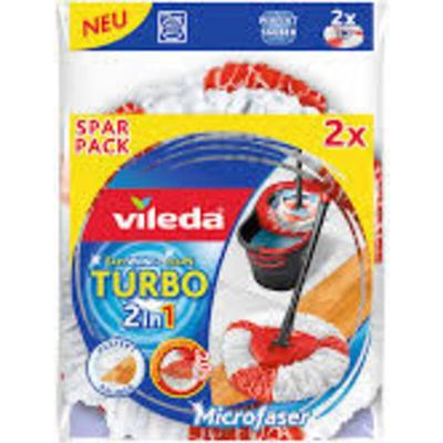 Vileda 166143 Turbo Easy Wring & Clean Wischmop Ersatzkopf 2er Pack Ersatzaufsatz 2 St. Image