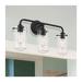 Delaney 22" Wide High Matte Black 3-Light Bath Light