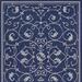 Alice Scroll Indoor/Outdoor Rug - Blue, 8'6" Round - Frontgate