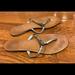 Coach Shoes | Coach Silver Sandals Size 8 Used 1 Time! | Color: Silver/Tan | Size: 8