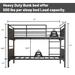 Onetan, Metal Bunk Bed, Heavy Duty Sturdy Frame, Good For Commercial Use , Kids Camps And Shelter, Black