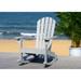 SAFAVIEH Brizio Adirondack Grey Wash Rocking Chair - 28.3" W x 32.7" D x 37.4" H