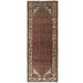 Shahbanu Rugs Chocolate Brown Vintage Persian Bakhtiar Distressed Look Worn Wool Hand Knotted Runner Oriental Rug (3'7" x 9'10")