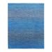 Shahbanu Rugs Blue, Pure Wool Hand Knotted, Modern Chiaroscuro Collection Thick and Plush, Oriental Rug (8'2" x 10'0")