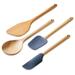 Ayesha Curry Tools & Gadgets Cooking Utensil Set, 4 Piece Wood/Silicone in Blue | Wayfair 48453