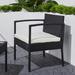 City Supply Center Tierra 3-Piece Classic Outdoor Wicker Coffee Lounger Set In Black w/ Cushion Wood/Metal in Black/Brown | Wayfair V1913