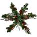 Northlight Seasonal 32" Pre-Lit Decorated Frosted Pine Cone & Berries Artificial Christmas Snowflake Wreath Traditional Faux in Green/White | Wayfair