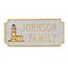 Montague Metal Products Inc. Lighthouse Princeton Garden Plaque Metal in Blue/Yellow | 7.25 H x 15.75 W x 0.32 D in | Wayfair PCS-90-SBG-W