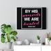 Trinx We Are Healed Isaiah 53:5 Christian Wall Art Bible Verse Print Ready to Hang Canvas in Black/Pink | 11 H x 14 W x 1.25 D in | Wayfair