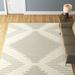 White 120 x 85 x 0.5 in Area Rug - The Twillery Co.® Cohutta Geometric Grey & Ivory Area Rug Chenille/ | 120 H x 85 W x 0.5 D in | Wayfair