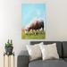 Rosalind Wheeler White Sheep On Green Grass Near Body Of Water During Daytime - 1 Piece Rectangle Graphic Art Print On Wrapped Canvas Canvas | Wayfair