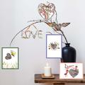 Red Barrel Studio® Heart/Tree-Of-Life Paper Ornament Paper in Brown/Green/Pink | 4.5 H x 4.5 W x 0.25 D in | Wayfair