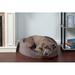 FurHaven Plush & Velvet Oval Dog Bed in Gray | 6 H x 30 W x 27 D in | Wayfair 16540367