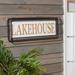 Gracie Oaks Outdoor Lakehouse Sign Metal | 9.9 H x 2.4 W x 31.3 D in | Wayfair B645CB9B742643BE9F54EFD8B643B3EC