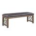 Canora Grey Cristinel Faux Leather Bench Faux Leather/Wood/Leather in Black/Brown/White | 20 H x 17 W x 56 D in | Wayfair