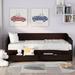 Red Barrel Studio® Wooden Daybed w/ Trundle Bed & Two Storage Drawers Wood in Brown | 29 H x 76.4 W x 77.2 D in | Wayfair