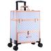 Rebrilliant Rolling Makeup Trolley Metal in Pink/White | 37 H x 15 W x 9 D in | Wayfair 6E512951ED064F018CF6F32A706BAA51