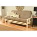 Wade Logan Flodin 80" Futon Frame Includes Full-size Innerspring Mattress Wood/Solid Wood in Gray/White/Brown | 37 H x 80 W x 31 D in | Wayfair