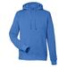 J America JA8879 Gaiter Pullover Hooded Sweatshirt in Cool Royal Blue Heather size Large | Cotton/Polyester Blend 8879