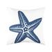 18" x 18" Reef Shores Starfish Throw Chain Stitch Pillow