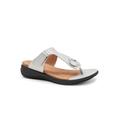 Wide Width Women's Talara Sandal by SoftWalk in Silver Metallic (Size 11 W)