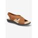 Extra Wide Width Women's Claudia Sandal by Easy Street in Tan (Size 7 WW)