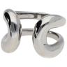 Jacques Charrel - Ring topmodern mit offener Ringschiene, Edelstahl Ringe 1 ct Silber Damen