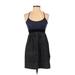 Audrey Casual Dress - Mini Scoop Neck Sleeveless: Blue Solid Dresses - Women's Size Small
