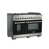 Forno Capriasca - Titanium Professional 30" 4.32 cu. ft. Freestanding Dual Fuel Range w/ Nightlight in Black | 38.4 H x 48 W x 28 D in | Wayfair