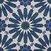 Moroccan Mosaic Alhambra 8" x 8" Cement Singular Wall & Floor Tile Cement in Blue | 8 H x 8 W x 0.5 D in | Wayfair CTP54-03W