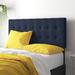Lily Fabric Headboard by Modway Upholstered/Linen in Blue/Black | 52.5 H x 56 W x 3.5 D in | Wayfair MOD-5147-NAV