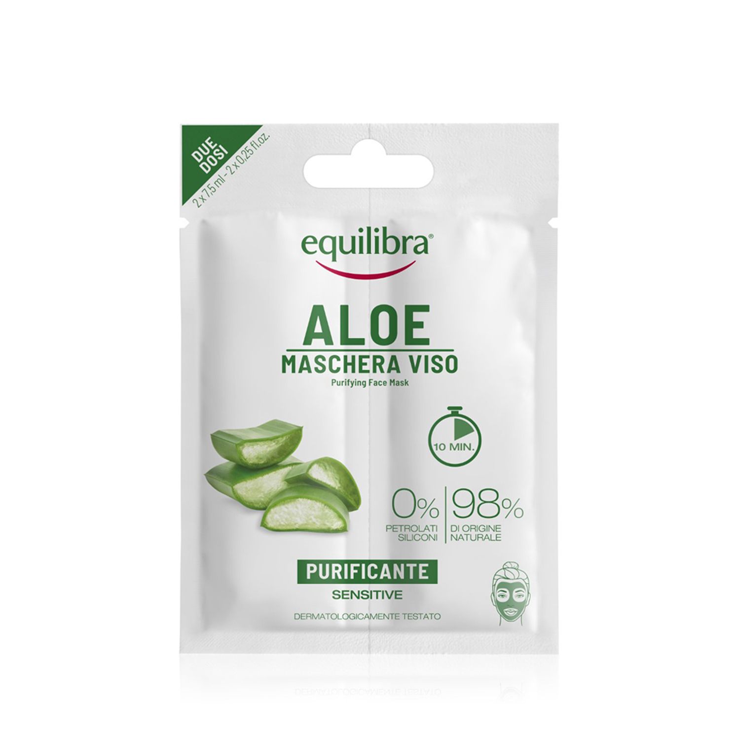 Equilibra® ALOE Maschera Viso Purificante 15 ml viso